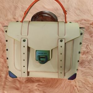 Michael Kors Cream and Orange Women's Bag